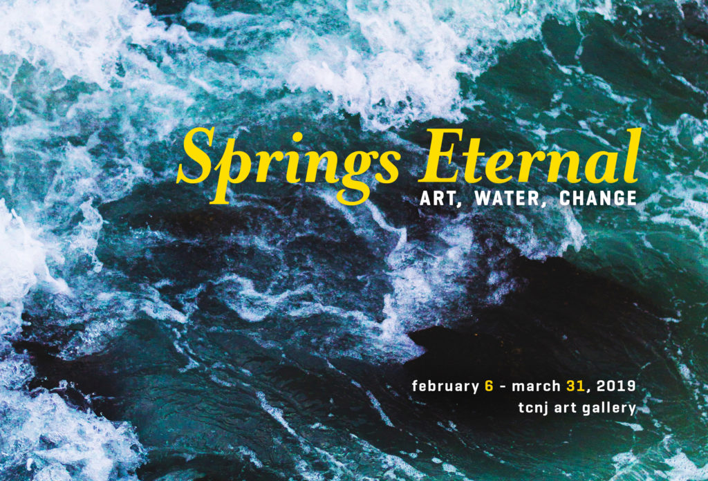 Yellow text reading "Springs Eternal" on top of a crashing wave.