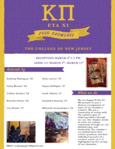 Kappa Pi Showcase poster.